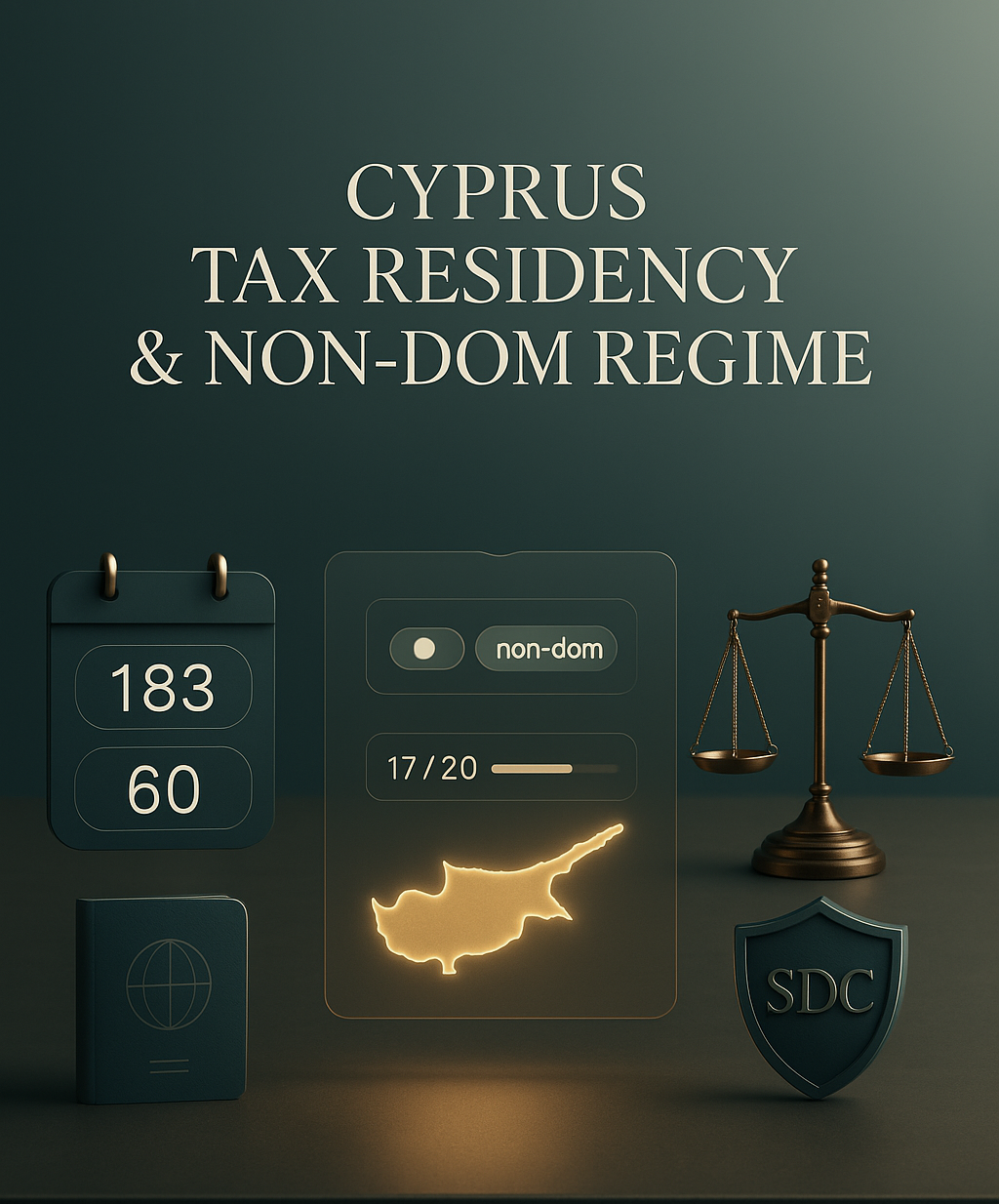 Abstract illustration for Cyprus Tax Residency & Non-Dom Regime